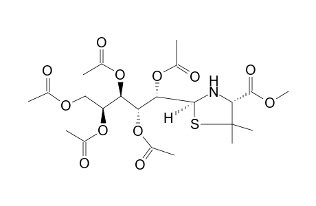 (2S,4R)-5,5-dimethyl-2-[(1S,2R,3R,4S)-1,2,3,4,5-pentaacetoxypentyl]thiazolidine-4-carboxylic acid methyl ester