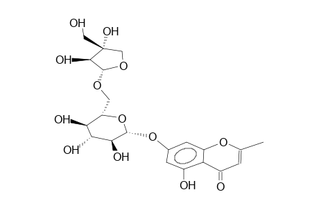 5,7-DIHYDROXY-2-METHYLCHROMONE-7-O-beta-D-APIOSYL(1->6)-beta-D-GLUCOSIDE