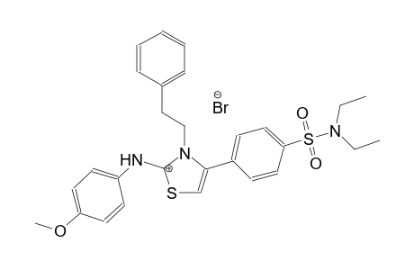 (Z)-N-(4-(4-(N,N-diethylsulfamoyl)phenyl)-3-phenethylthiazol-2(3H)-ylidene)-4-methoxybenzenaminium bromide