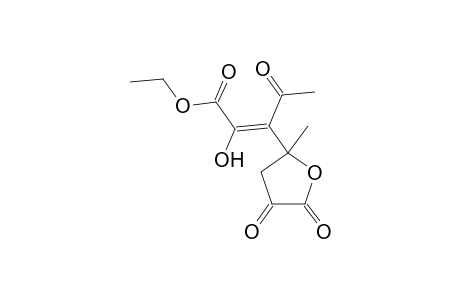 2-Hydroxy-3-(2-methyl-4,5-dioxotetrahydrofuran-2-yl)-4-oxo-pent-2-enoic acid, ethyl ester