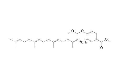 Methyl (2'E,6'E,10'E)-3-[1'-13C]Geranylgeranyl-4-(methoxymethoxy)benzoate