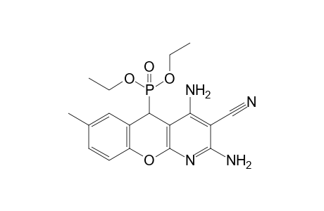 Diethyl (2,4-Diamino-3-cyano-7-methyl-5H-chromeno[2,3-b]-pyridin-5-yl)phosphonate