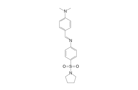 N-((E)-[4-(Dimethylamino)phenyl]methylidene)-4-(1-pyrrolidinylsulfonyl)aniline