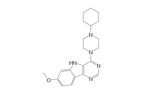 4-(4-cyclohexyl-1-piperazinyl)-7-methoxy-5H-pyrimido[5,4-b]indole