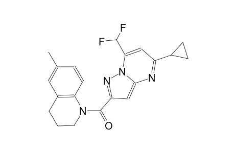 1-{[5-cyclopropyl-7-(difluoromethyl)pyrazolo[1,5-a]pyrimidin-2-yl]carbonyl}-6-methyl-1,2,3,4-tetrahydroquinoline