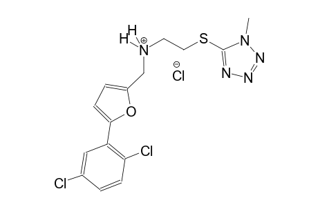 2-furanmethanaminium, 5-(2,5-dichlorophenyl)-N-[2-[(1-methyl-1H-tetrazol-5-yl)thio]ethyl]-, chloride