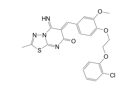 7H-[1,3,4]thiadiazolo[3,2-a]pyrimidin-7-one, 6-[[4-[2-(2-chlorophenoxy)ethoxy]-3-methoxyphenyl]methylene]-5,6-dihydro-5-imino-2-methyl-, (6Z)-