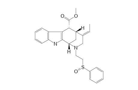 METHYL-4(E)-ETHYLIDENE-2-[2-(PHENYLSULFINYL)-ETHYL]-1,2,3,4,5,6-HEXAHYDRO-1,5-METHANOAZOCINO-[3,4-B]-INDOLE-6-BETA-CARBOXYLATE;MINOR-ISOMER