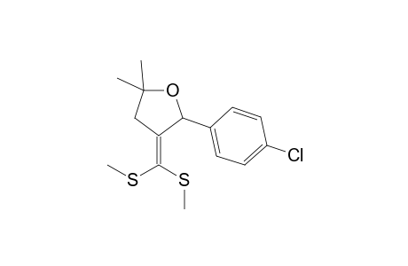 5,5-Dimethyl-2-(4-chlorophenyl)-3-bis(methylthio)methylenetetrahydrofuran