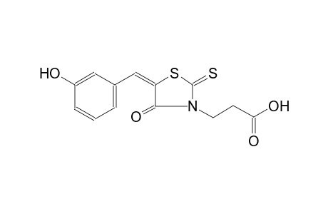 3-[(5E)-5-(3-hydroxybenzylidene)-4-oxo-2-thioxo-1,3-thiazolidin-3-yl]propanoic acid