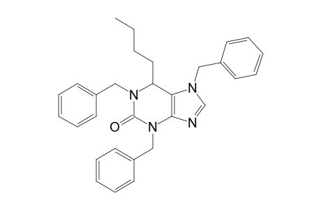 6-n-Butyl-1,3,6,7-tetrahydro-1,3,7-tribenzyl-2H-purin-2-one