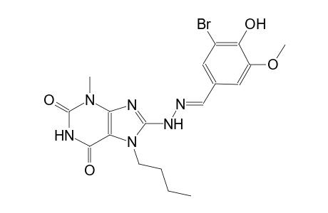 3-bromo-4-hydroxy-5-methoxybenzaldehyde (7-butyl-3-methyl-2,6-dioxo-2,3,6,7-tetrahydro-1H-purin-8-yl)hydrazone