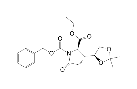 Ethyl (2R,3R)-N-(Benzyloxycarbonyl)-3-[(S)-2,2-dimethyl-1,3-dioxolan-4-yl]-5-oxopyrrolidine-2-carboxylate