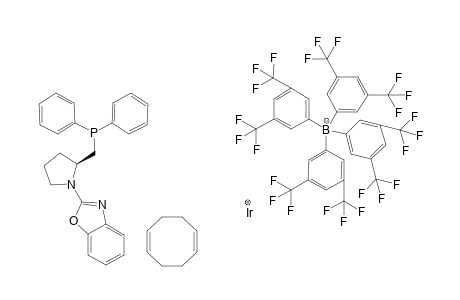 [(eta-4-Cycloocta-1,5-diene)((S)-2-{2-[(diphenylphosphino)methyl]pyrrolidin-1-yl}benzo[d]oxazole)iridium(I)] Tetrakis[3,5-bis(trifluoromethyl)phenyl]borate