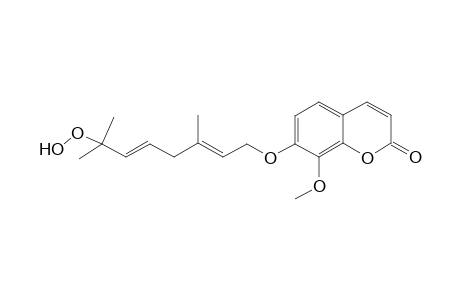 Peroxyschinilenol [7-(3',7'-dimethoxy-7'-hydroperoxyocta-2',7'-dienyloxy)-8-methoxycoumarin]