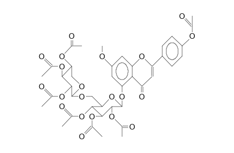 5-O-B-D-Primeverosyl-genkwanine heptaacetate