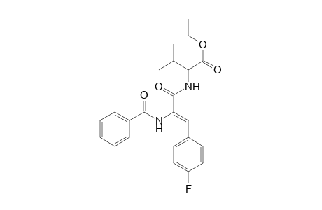 2-[[(Z)-2-benzamido-3-(4-fluorophenyl)-1-oxoprop-2-enyl]amino]-3-methylbutanoic acid ethyl ester