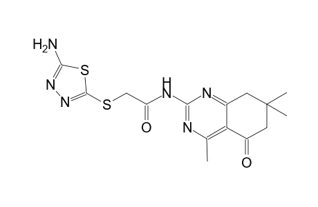 acetamide, 2-[(5-amino-1,3,4-thiadiazol-2-yl)thio]-N-(5,6,7,8-tetrahydro-4,7,7-trimethyl-5-oxo-2-quinazolinyl)-