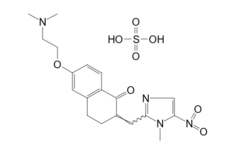 3,4-DIHYDRO-6-[2-(DIMETHYLAMINO)ETHOXY]-2-[(1-METHYL-5-NITROIMIDAZOL-2-YL)METHYLENE]-1(2H)-NAPHTHALENONE, SULFATE (1:1) (SALT)