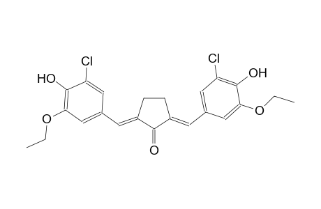 (2E,5E)-2,5-bis(3-chloro-5-ethoxy-4-hydroxybenzylidene)cyclopentanone