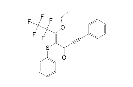 (E)-3-ETHOXY-1,1,1,2,2-PENTAFLUORO-7-PHENYL-4-(PHENYLTHIO)-HEPT-3-EN-6-YN-5-OL