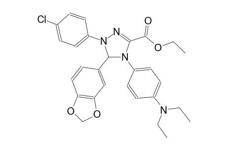 1H-1,2,4-triazole-3-carboxylic acid, 5-(1,3-benzodioxol-5-yl)-1-(4-chlorophenyl)-4-[4-(diethylamino)phenyl]-4,5-dihydro-, ethyl ester