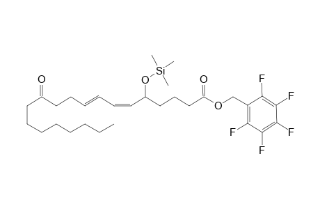 12-oxo-10,11,14,15-tetrahydro-LTB4 PFB/TMS derivative