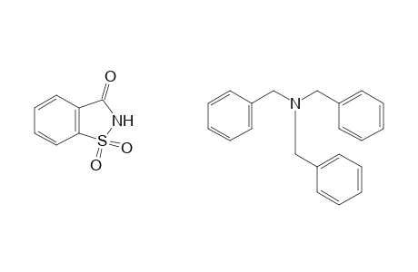 1,2-benzisothiazolin-3-one, 1,1-dioxide, compound with tribenzylamine(1:1)