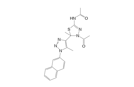 N-(4-acetyl-5-methyl-5-(5-methyl-1-(naphthalen-2-yl)-1H-1,2,3-triazol-4-yl)-4,5-dihydro-1,3,4-thiadiazol-2-yl)acetamide