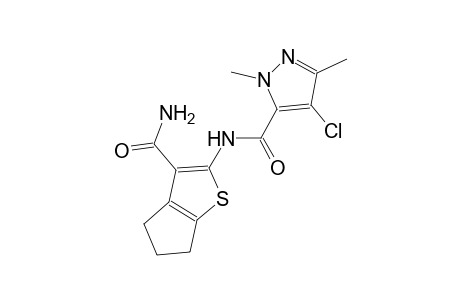 N-[3-(aminocarbonyl)-5,6-dihydro-4H-cyclopenta[b]thien-2-yl]-4-chloro-1,3-dimethyl-1H-pyrazole-5-carboxamide