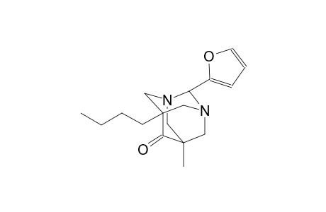 5-butyl-2-(2-furyl)-7-methyl-1,3-diazatricyclo[3.3.1.1~3,7~]decan-6-one