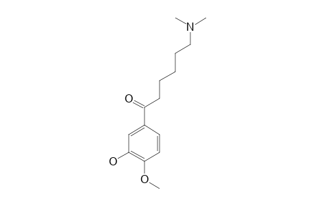 FICUSEPTAMINE_B;6-(DIMETHYLAMINO)-1-(4-HYDROXY-3-METHOXYPHENYL)-HEXANONE