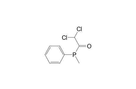 2,2-bis(chloranyl)-1-[methyl(phenyl)phosphanyl]ethanone