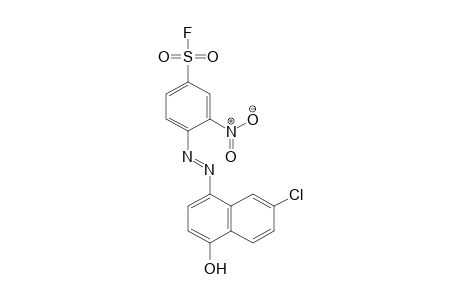Benzenesulfonyl fluoride, 4-[2-(7-chloro-4-hydroxy-1-naphthalenyl)diazenyl]-3-nitro-