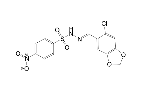 N'-[(E)-(6-chloro-1,3-benzodioxol-5-yl)methylidene]-4-nitrobenzenesulfonohydrazide
