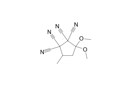 2,2,3,3-Tetracyano-1,1-dimethoxy-4-methyl-cyclopentane