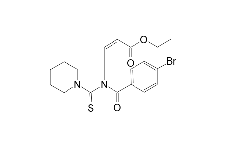 (Z)-ETHYL-3-[(4-BROMOBENZOYL)-(1-PIPERIDYLCARBOTHIOYL)-AMINO]-2-PROPENOATE