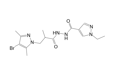 N'-[3-(4-bromo-3,5-dimethyl-1H-pyrazol-1-yl)-2-methylpropanoyl]-1-ethyl-1H-pyrazole-4-carbohydrazide