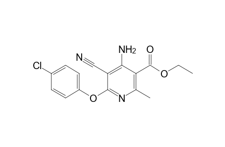 4-Amino-6-(4-chloro-phenoxy)-5-cyano-2-methyl-nicotinic acid ethyl ester