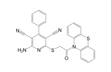 2-Amino-6-[(2-keto-2-phenothiazin-10-yl-ethyl)thio]-4-phenyl-dinicotinonitrile