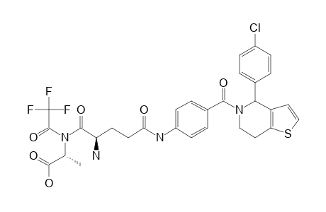 #15;1-(1-CARBOXY-ETHYLCARBAMOYL)-3-[4-[4-(4-CHLOROPHENYL)-4,5,6,7-TETRAHYDRO-4H-THIENO-[3,2-C]-PYRIDINE-5-CARBONYL]-PHENYLCARBAMOYL]-PROPYL-AMMONIUM-TRIFLUOROA