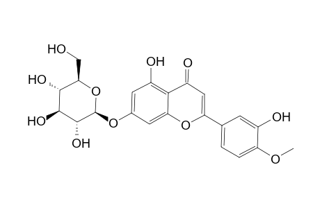 4H-1-Benzopyran-4-one, 7-(.beta.-D-glucopyranosyloxy)-5-hydroxy-2-(3-hydroxy-4-methoxyphenyl)-