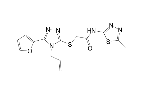 2-[[4-allyl-5-(2-furyl)-1,2,4-triazol-3-yl]sulfanyl]-N-(5-methyl-1,3,4-thiadiazol-2-yl)acetamide