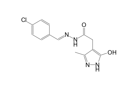 1H-pyrazole-4-acetic acid, 5-hydroxy-3-methyl-, 2-[(E)-(4-chlorophenyl)methylidene]hydrazide