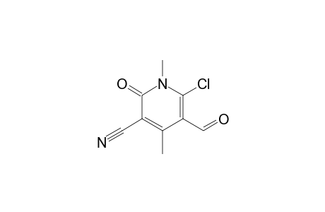 6-Chloranyl-5-methanoyl-1,4-dimethyl-2-oxidanylidene-pyridine-3-carbonitrile