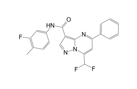 7-(difluoromethyl)-N-(3-fluoro-4-methylphenyl)-5-phenylpyrazolo[1,5-a]pyrimidine-3-carboxamide
