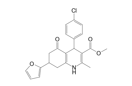 4-(4-Chlorophenyl)-7-(2-furanyl)-2-methyl-5-oxo-4,6,7,8-tetrahydro-1H-quinoline-3-carboxylic acid methyl ester