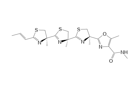 N,5-dimethyl-2-[(4R)-4-methyl-2-[(4S)-4-methyl-2-[(4S)-4-methyl-2-[(E)-prop-1-enyl]-2-thiazolin-4-yl]-2-thiazolin-4-yl]-2-thiazolin-4-yl]oxazole-4-carboxamide
