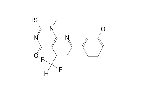 pyrido[2,3-d]pyrimidin-4(1H)-one, 5-(difluoromethyl)-1-ethyl-2-mercapto-7-(3-methoxyphenyl)-