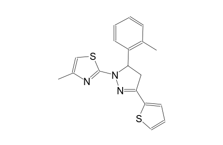 thiazole, 2-[4,5-dihydro-5-(2-methylphenyl)-3-(2-thienyl)-1H-pyrazol-1-yl]-4-methyl-